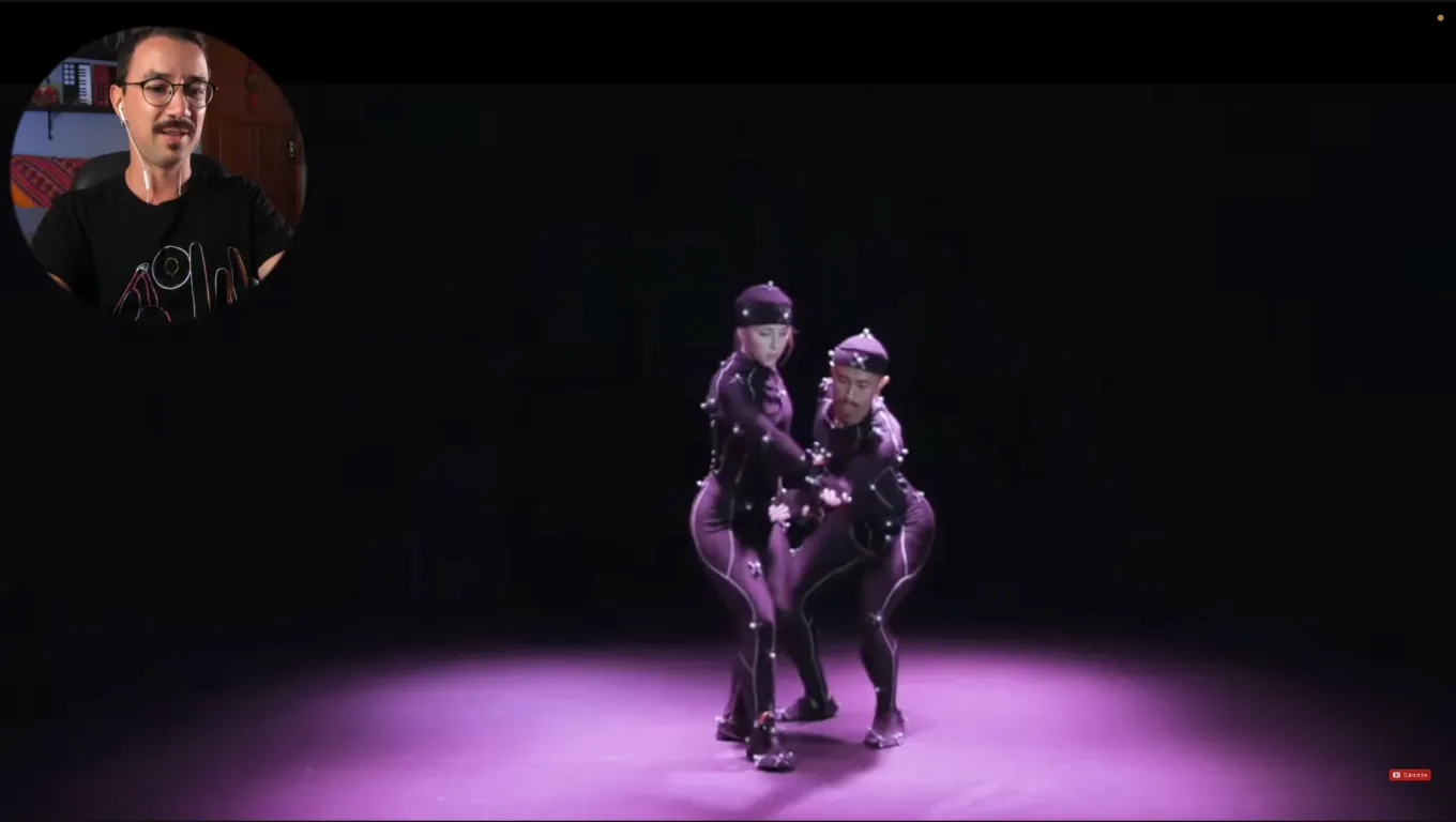 Two performers demonstrate BodyMouth through coordinated body movement.