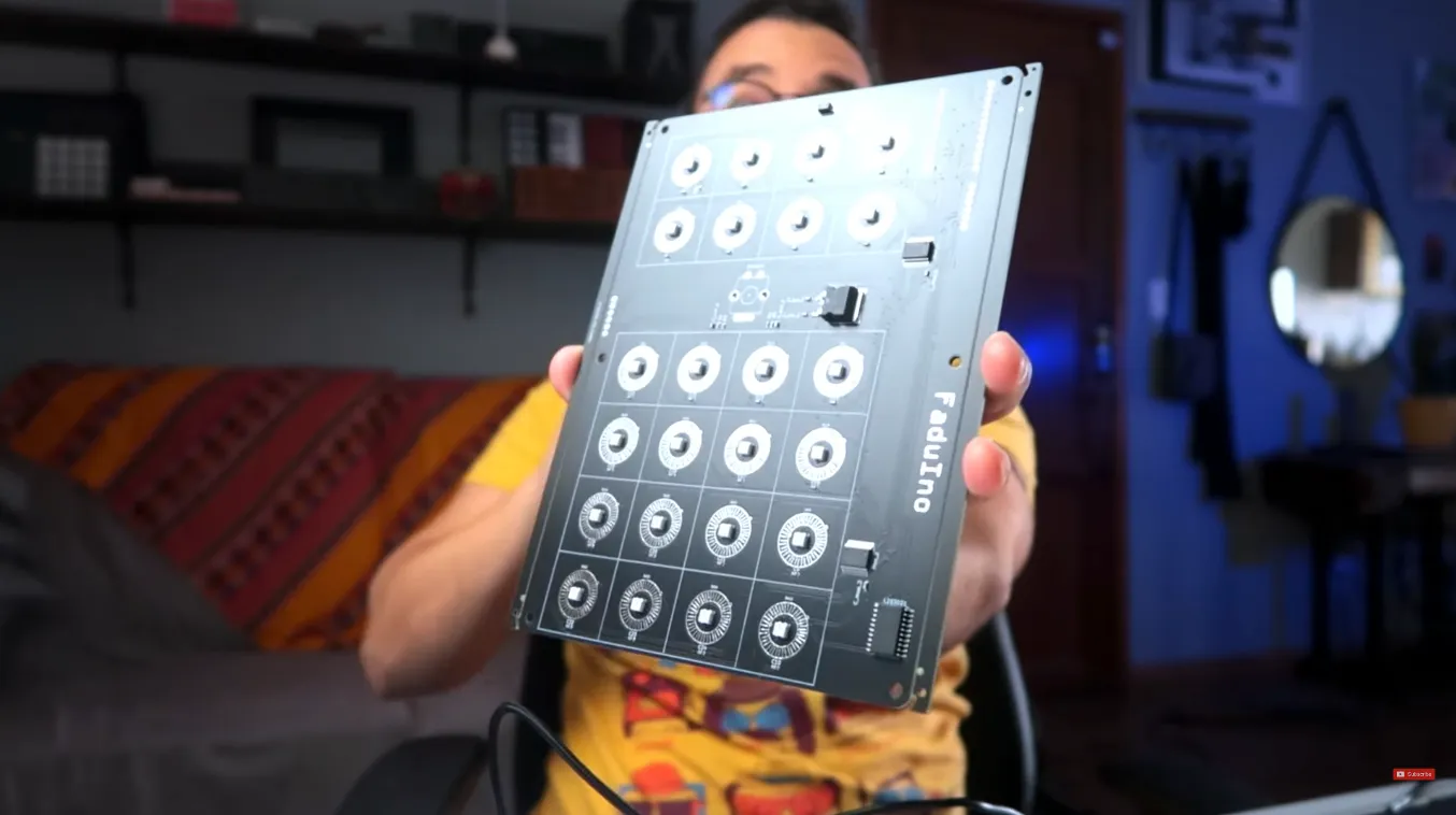 Faduino motorized fader assembly.